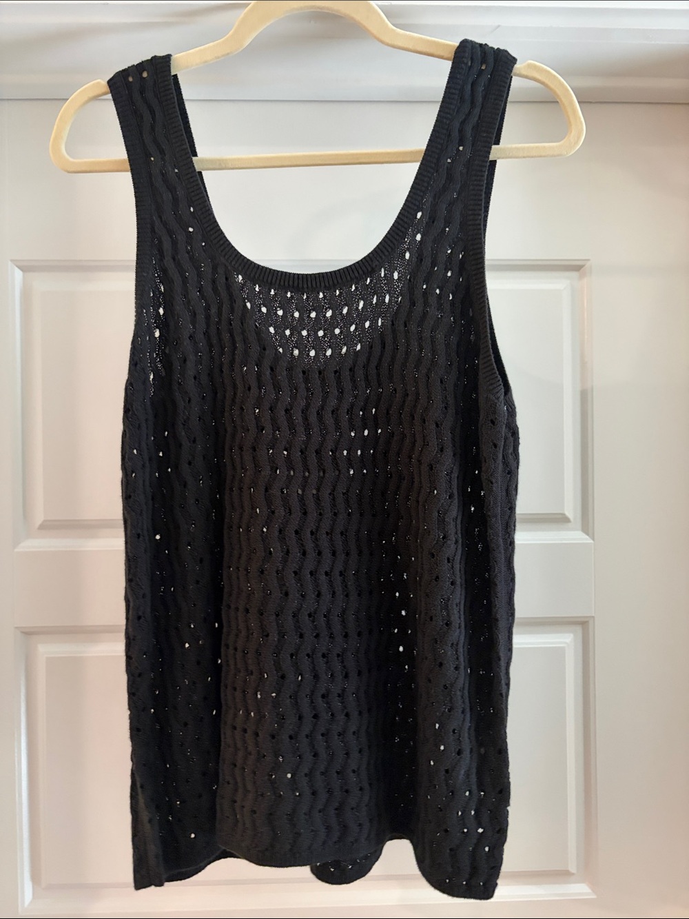 Everlane The Crochet Knit Tank | Black